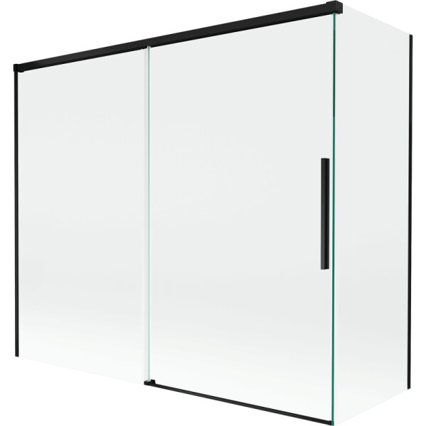 MEXEN/S - Rox vaňová zástena 2-krídlová posuvná 180 + 90 x 150, transparent, čierna 8C9-180-090-70-00