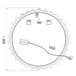 Tutumi - Zrkadlo LED 60cm YH-3564 HOM-01500