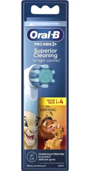 Oral-B EB10 Leví kráľ / Náhradné hlavice pre detskú kefku / 4 ks
