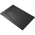 CERANO - Sprchová vanička obdĺžniková Enzo - SMC/minerálny kompozit - štruktúrovaná čierna matná - 120x90x3 CER-666088