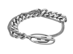 Diesel Výrazný dvojitý unisex náramok z ocele DX1550040