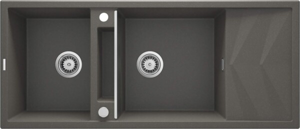 DEANTE DEANTE - Magnetic anthracite metallic granitový drez 2-bowl ZRM_T213