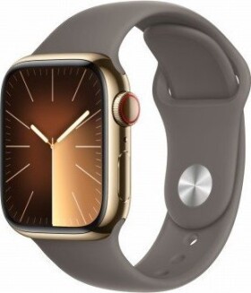 Apple Watch 9 GPS + Cellular 41mm Gold Stainless Steel Sport S/M Sivý (MRJ53QP/A)