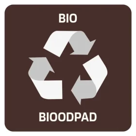 Samolepka na triedený odpad BIO hnedá / Samolepka / 8 x 8 cm