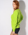 WESC MESSAGE CREW LIME GREEN dámska mikina - S