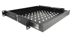 DeLock 19" výsuvná polica 42631 čierna / Rack polica / 1U / 3x zásuvka HE / kov (42631)