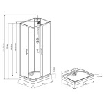 AQUALINE - GRANVIK obdĺžnikový sprchový box 700x900x2180, číre sklo GG70X90