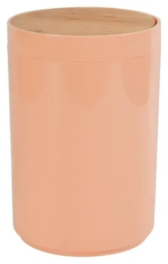 MSV OSLO výklopný odpadkový kôš 5 L broskyňový / plast / bambusové veko