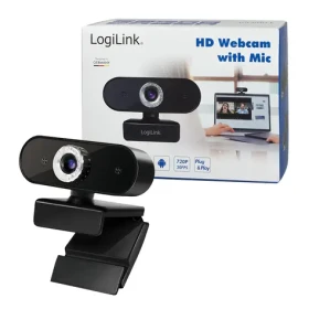 LogiLink HD Webcam čierna / Webkamera / 1280x720 / 720p / 30 fps / Mikrofón / USB (UA0368)