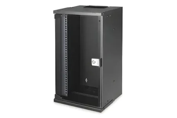 Digitus SOHO PRE 9U čierna / Nástenná skriňa / 10 "/ 460x315x300 mm / sklenené dvere / IP20 (DN-49103)