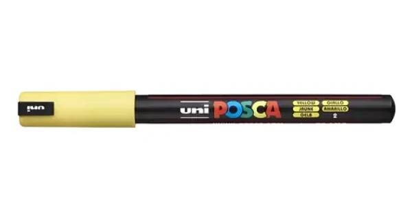 POSCA PC-1MR žltá / Popisovač / Akrylový / Okrúhly hrot 0,7 mm / Rýchloschnúci (289751000)