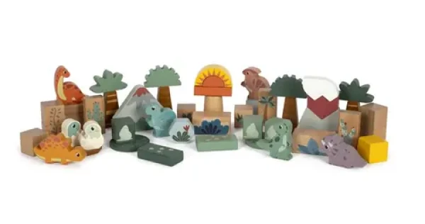 Small Foot Drevené kocky Dino