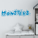 Veselá Stena Samolepka Monsters Farba: černá, Veľkosť: 100 x 29 cm
