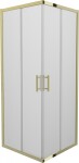 MEXEN - Rio sprchovací kút štvorec 80 x 80, dekor, zlatá 860-080-080-50-30