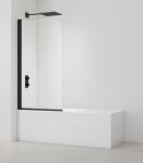 Vaňová zástena SAT 150x80 cm čierna SATVZUNIKCT80 SATVZUNIKCT80