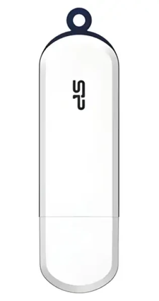 Silicon Power Blaze B32 128GB biela / Flash disk / USB 3.2 Gen 1 / 5 Gbit/s / Hardwarové AES 256-bit šifrovanie (SP128GBUF3B32V1W)