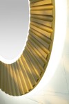 SAPHO - PRIDE STRIP guľaté zrkadlo s LED osvetlením v ráme, priemer 90cm, zlato PD950