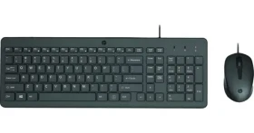 HP 150 čierna / Drôtový set klávesnice a myši / USB-A / EN layout / 1600 dpi