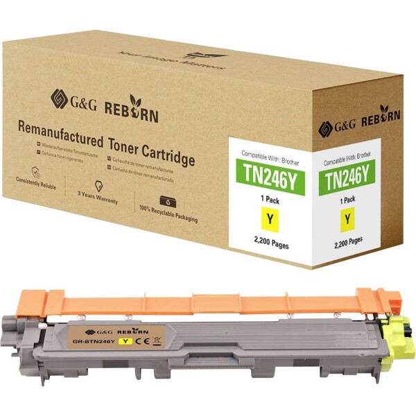 G&G Reborn remanufactured toner náhradný Brother TN-246Y žltá 2200 Seiten kompatibilná toner; 21198