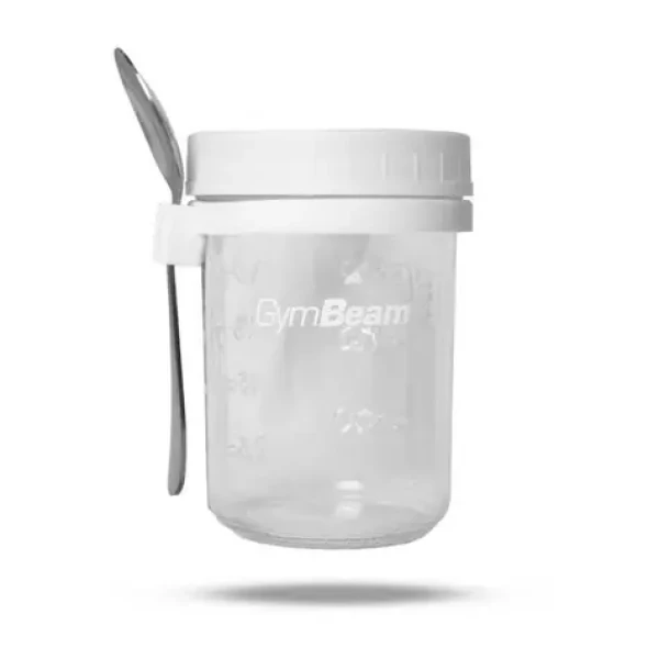 Raňajkový pohár White 350 ml - GymBeam (biela) (82495-1-single_variant)