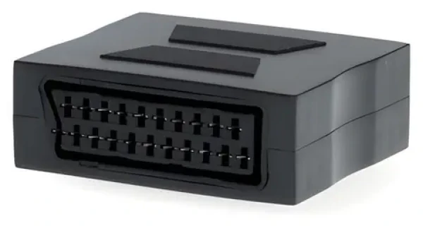 Nedis SCART adaptér čierna / Redukcia / SCART zásuvka - SCART zásuvka / poniklovaný / priamy (CVGB31950BK)