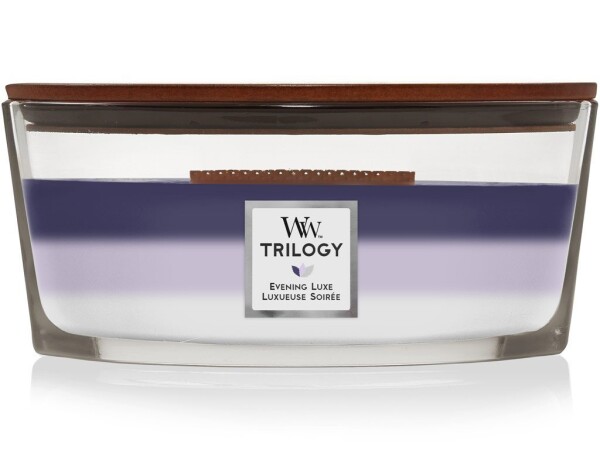 Woodwick Trilogy Evening Luxe 453.6g - loď / doba horenia: až 40 h (5038581155685)