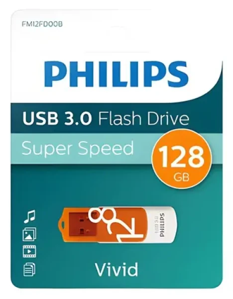 Philips Vivid Edition Sunrise Orange 128 GB / Flash disk / USB 3.0 (FM12FD00B/00)