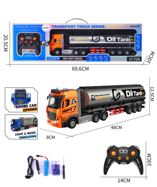 Mamido Mamido Kamión s cisternou na diaľkové ovládanie 1:24 so zvukmi a svetlami MT1393