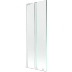 MEXEN/S - Velar L dvojkrídlová posuvná vaňová zástena 70 x 150, transparent, biela 896-070-003-01-20