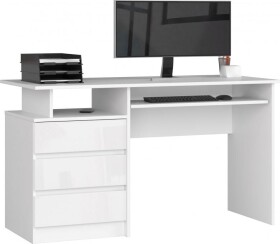 Fabryka Mebli Akord CLP biele z połyskiem 135 cm x 60 cm