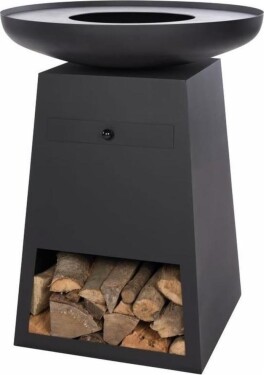 RedFire RedFire Grill záhradný z miejscem na drevo Onyx, 60 cm, Čierny