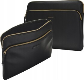 Dbramante Paris+ Pebbled full-grain leather sleeve for MacBook Pro 14'' and 14'' Notebook - Night Black