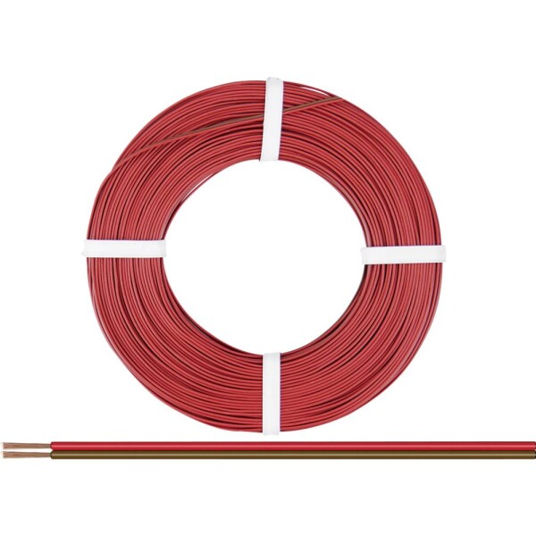 Donau Elektronik 225-080-25 opletenie / lanko 2 x 0.25 mm² červenohnedá 25 m; 225-080-25