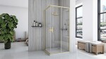 REA/S - Sprchovací kút City 90x90 Gold So sprchovou vaničkou Savoy black KPL-K6445