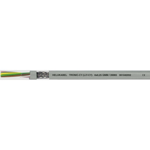 HELU 20035-500 dátový kábel LiYCY 10 x 0.25 mm² sivá 500 m; 20035-500