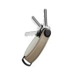 Kľúčenka Orbitkey Pebbled Leather Key Organiser Ecru