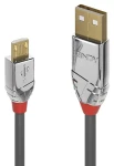 Lindy USB 2.0 A - Micro-B sivá / Kábel USB / Cromo Line / 1 m / 480 Mbit/s (36651)