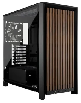 Corsair FRAME 4000D RS Wood čierna/orech / Skriňa / E-ATX / 2x USB-A 3.2 / 1x USB-C 3.2 / 4X 120mm / bez zdroja (CC-9011340-WW)