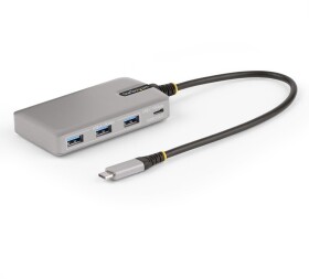 StarTech StarTech.com 4-Port USB-C Hub with USB-C DP Alt Mode Video Output 4K 60Hz, 3x USB-A, 1x USB-C, 100W Power Delivery Pass-Through, USB 3.2 Gen 2 (10Gbps), Portable USB Type-C to USB Type-A/C - 1ft (30cm) Host Cable (HB31C3A1CDPPD3) - Hub - 1 x...