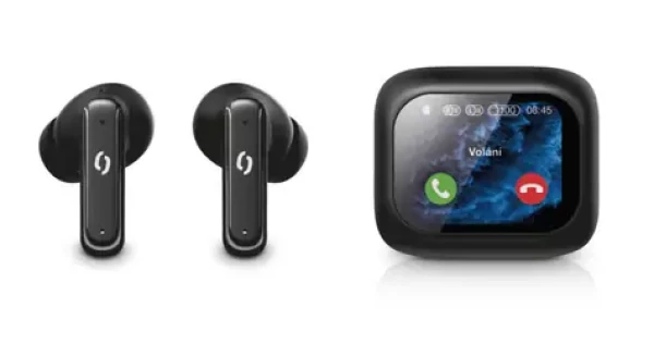 Aligator Bluetooth slúchadlá Pods LCD + ANC / čierna (TWS07)
