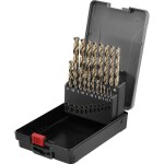 TOOLCRAFT TO-9913155 HSSE-Co 5 sada špirálových vrtákov do kovu, 19-dielna, DIN 338, valcová stopka, 1 sada; TO-9913155