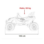 Mamido Elektrické autíčko Buggy UTV X3 Off-Road 4x4 24V oranžové