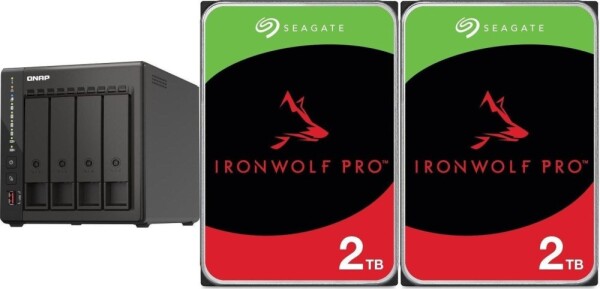 Qnap TS-453E-8G + 2x Seagate IronWolf 2TB (ST2000VN003)