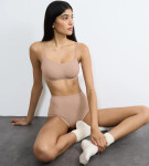 SLOGGI GO DAILY COTTON - nohavičky s vysokým pásom (3 ks) - česaná organická bavlna Sloggi NEW BEIGE S