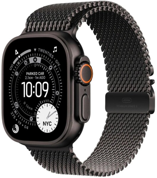 Apple Watch Ultra 3 GPS + Cellular 49mm Black Titanium / Titanium Milanese Loop L Black (MF1T4QF/A)