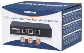 Intellinet PoE+ Extender 561266 / PoE+ extender / 2- Port / 1000 Mbps / 100 m (561266)