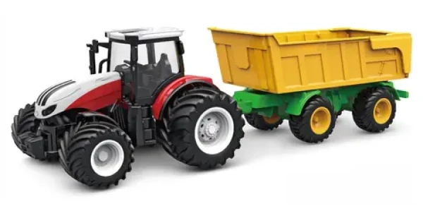 AMEWI RC traktor s prívesom biela