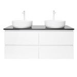 Kúpeľňová skrinka s umývadlom SAT B-Way 119x50x45 cm biela lesk BWAY2120WTK2BB BWAY2120WTK2BB