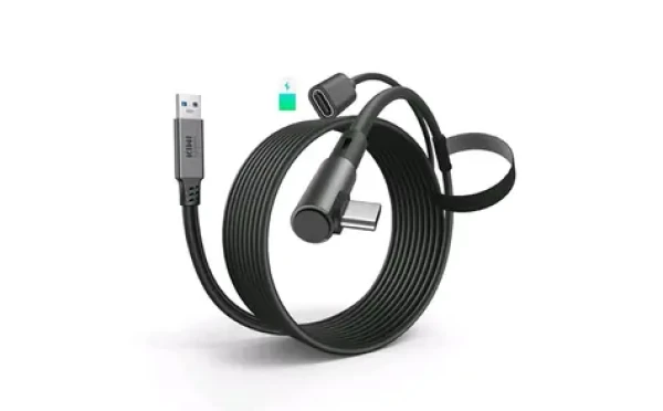 Kiwi design 5M Link Cable with charing 5m čierna / Cable pre virtuálnu realitu / 18W / USB 3.2 (QC-8U/HJT-542)