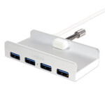 LogiLink UA0300 strieborná / USB Hub pre iMac / 4X USB 3.0 (UA0300)